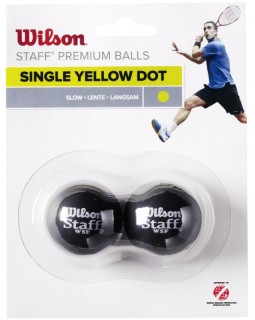 М'яч для сквошу Wilson WRT617800 2 шт. WILSON STAFF SINGLE YELLOW DOT 2 м'яча до SQUASHA