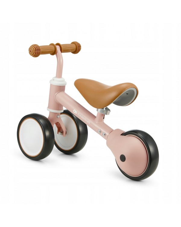 Біговий велосипед Kinderkraft CUTIE 12" рожевий. Беговел триколісний велосипед міні штовхач каталка милашка Kinderkraft рожевий