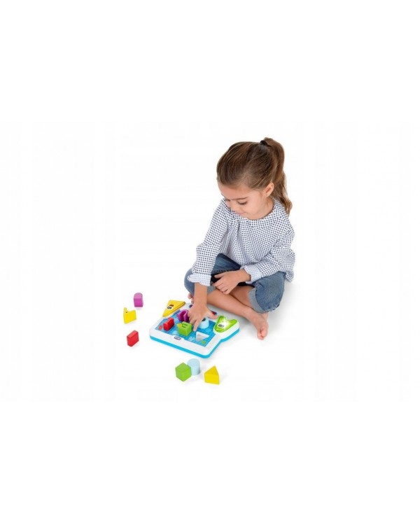Навчальна іграшка Chicco барвисті голосні і форми 97980. CHICCO ГОЛОСНІ І ФОРМИ ІНТЕРАКТИВНИЙ СОРТУВАЛЬНИК