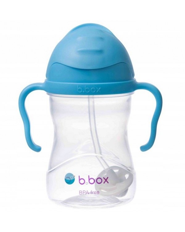 Пляшка для води з соломинкою B. Box BB00501 240 мл чорниці. B. BOX інноваційна пляшка для води з обтяженою соломою