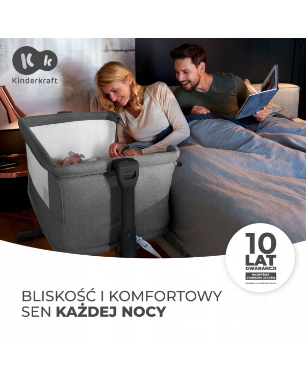 Доставне ліжко-манеж Kinderkraft Neste Grow Light Grey Full Wood KCNEGR00LGR000W 5902533923021
