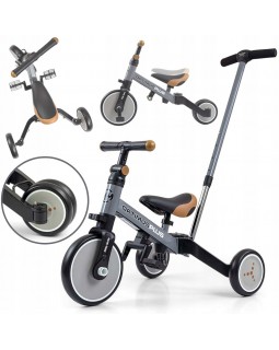 Триколісний велосипед 4 в 1 Milly Mally Optimus Plus Grey 5901761128543