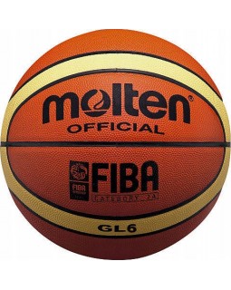 Баскетбольний м'яч Molten BGL6 R. 6. РОЗПЛАВЛЕНИЙ GL6 BGL6 БАСКЕТБОЛЬНИЙ М'ЯЧ ШКІРА ФІБА