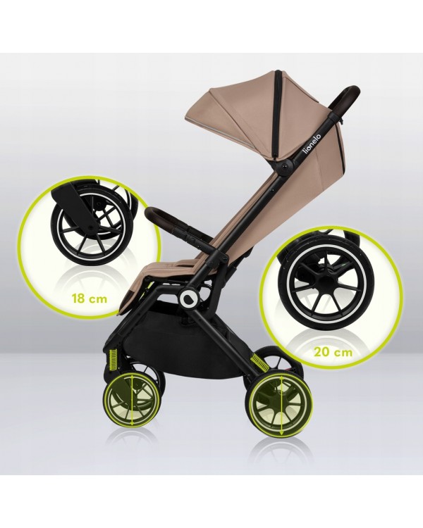 Lionelo прогулянкова коляска CLOE 2023 Beige sand. Коляска коляска для 22 кг великі колеса + оболонка безкоштовно Lionelo Cloe