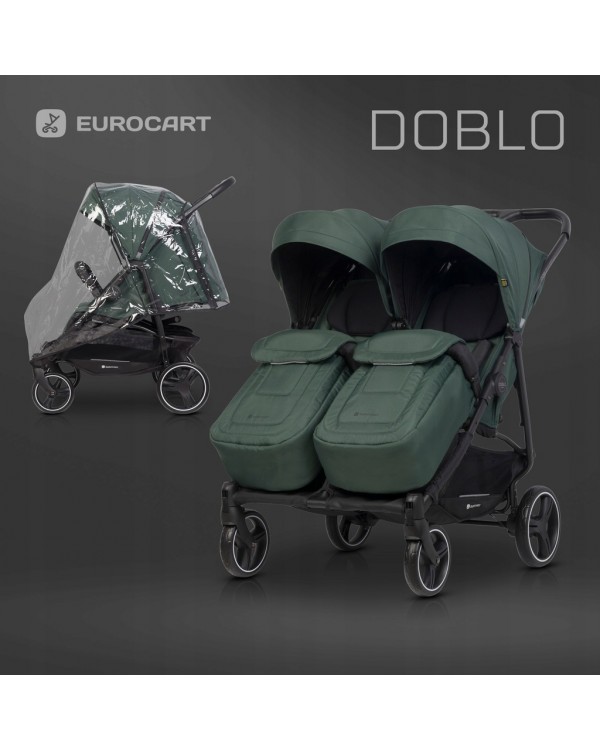 Коляска-близнюк Euro-Cart дитяча коляска для Близнюків Euro-cart Doblo Euro-Cart. EURO-CART ПОДВІЙНА КОЛЯСКА DOBLO ПОДВІЙНА 2 КРИШКИ + ПЛІВКА ДЛЯ 22 КГ ВАГИ