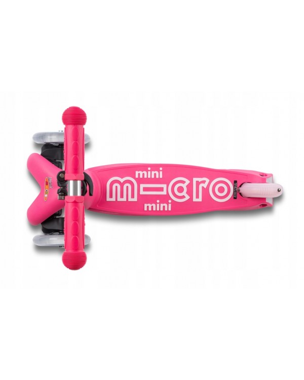 Триколісний самокат Micro Mini Deluxe рожевий складаний. Mini Micro делюкс складаний триколісний самокат