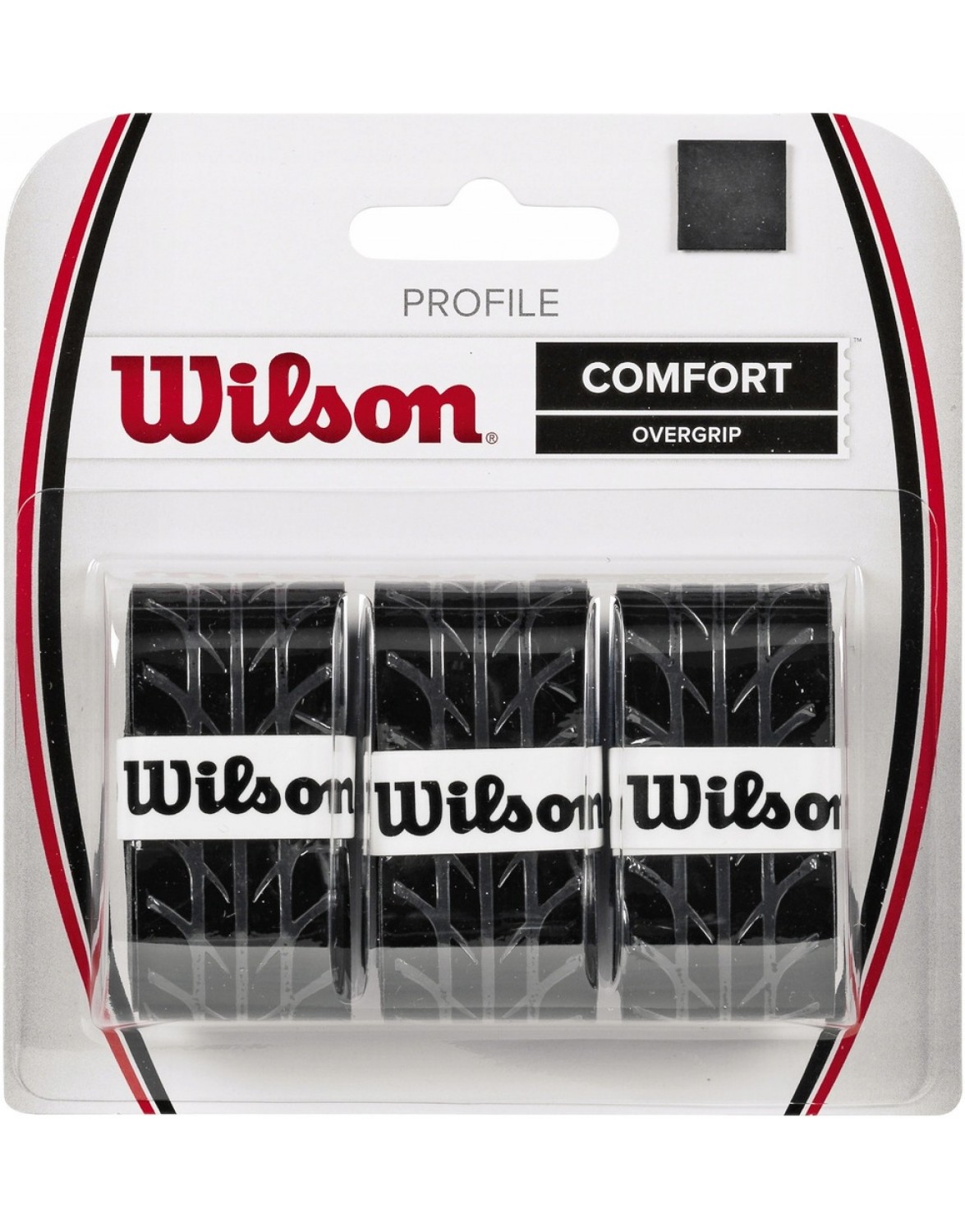 Тенісна обгортка Wilson WRZ4025BK 3 шт. WILSON PROFILE OVERGRIP 3 верхні обгортки обгортка