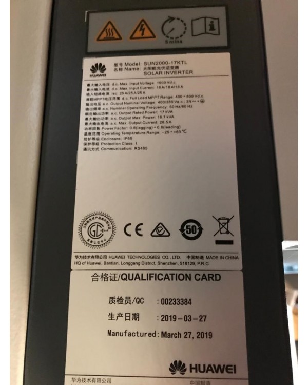 Сетевой инвертор Huawei SUN2000-17KTL