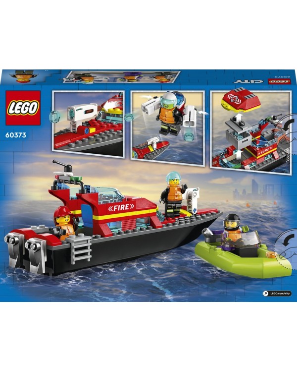 LEGO City 60373 пожежна човен. LEGO City Конструктор 60373 пожежна човен