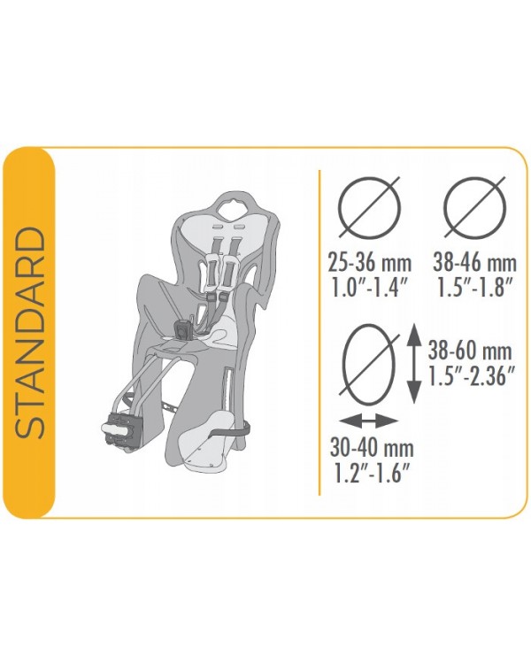 Заднє велосипедне сидіння Bellelli B-One Standard бежеве та коричневе. BELLELLI B-ONE ВЕЛОСИПЕДНЕ СИДІННЯ ДЛЯ ВЕЛОСИПЕДА