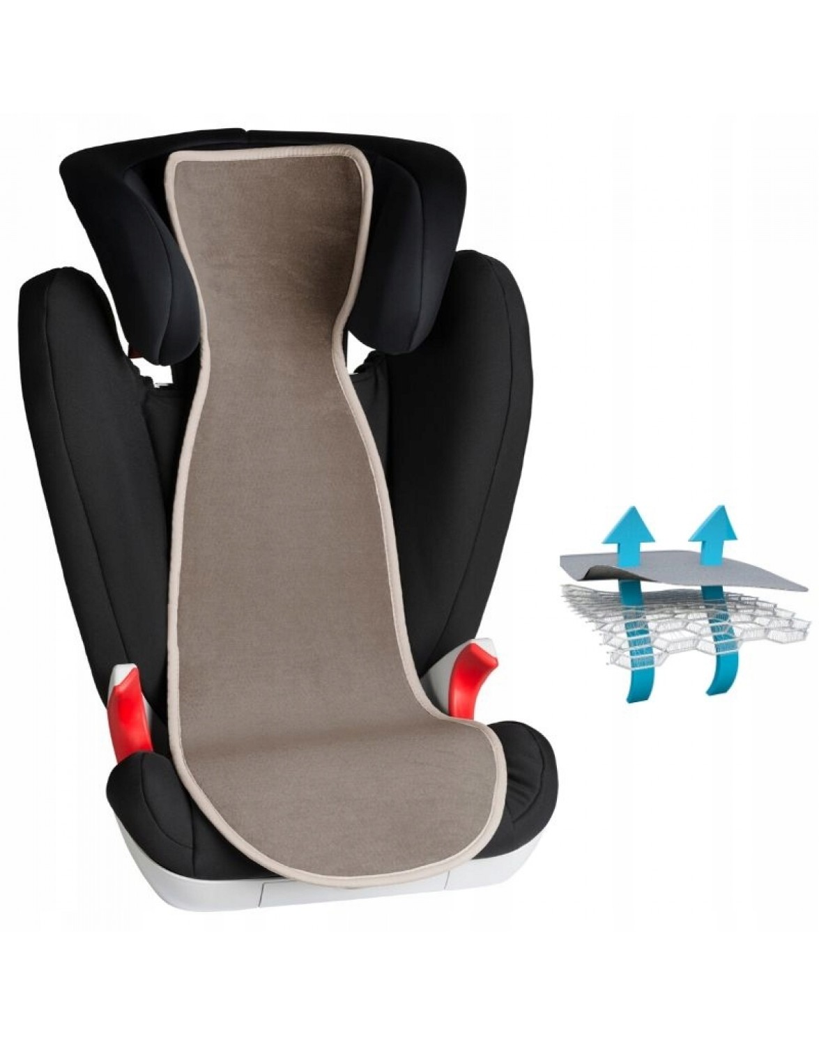 Вставка для сидіння Air Cuddle 0-36 кг бежевий колір. Подушка для сидіння AIRCUDDLE 15-36 кг