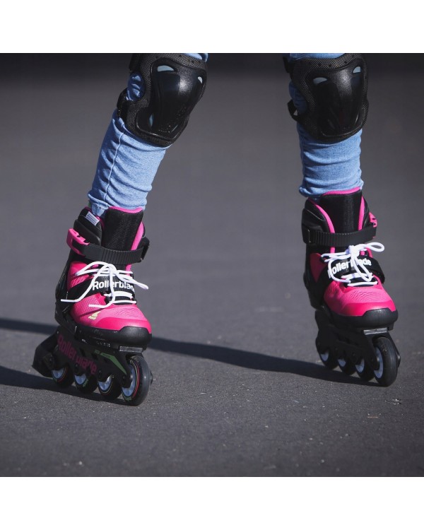 РЕГУЛЬОВАНІ РОЛИКИ ROLLERBLADE MICROBLADE 36,5-40,5. Rollerblade MICROBLADE регульовані гумові ролики розмір 36,5-40,5 23-26 см