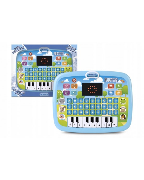 Освітній ноутбук планшет для дітей іграшка. Дитячий комп'ютер дитячий інтерактивний килимок 3+