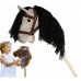 Teddykompaniet плюшевий кінь на сірій палиці з поводами 80 см. Кінь на палиці іграшка голова коня хобі кінь Кінь з поводами 80 см