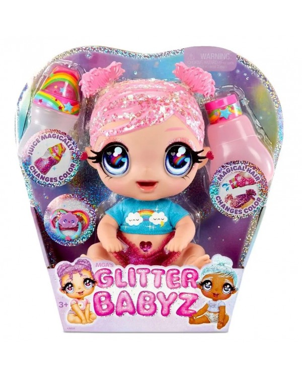 Glitter Babyz Лялька Dreamia Stardust 574842. Glitter Babyz Dreamia Stardust Baby пляшка для зміни кольору волосся