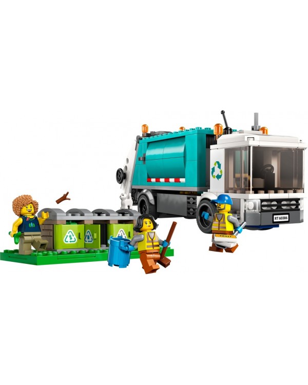 LEGO City 60386 вантажівка для переробки. LEGO CITY Конструктор СМІТТЄВОЗ 60386