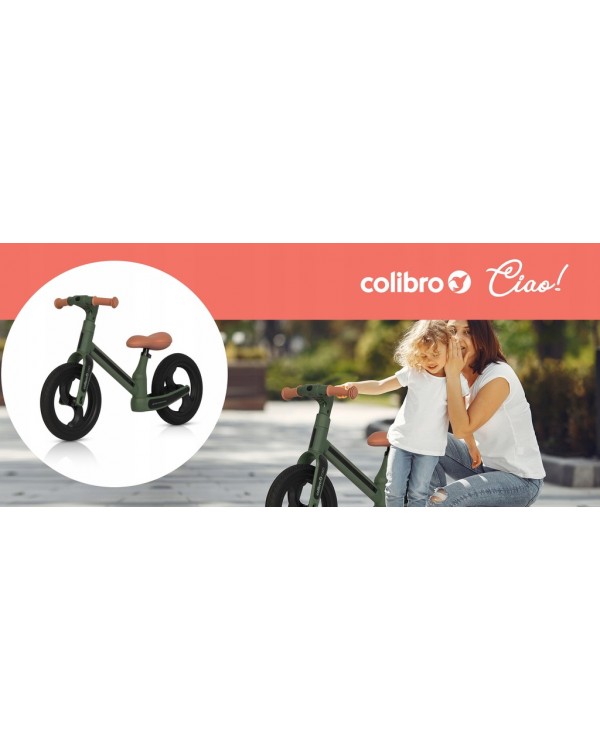 Біговий велосипед Colibro дитячий біговий велосипед Tremix Ciao Colibro 12" зелений. COLIBRO CIAO балансувальний безпечний велосипед легкий велосипед
