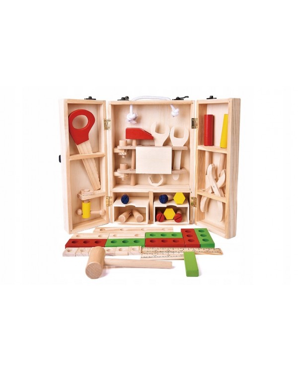 Дерев'яний ящик з інструментами, Артик. Дерев'яний ящик для інструментів Набір для дітей