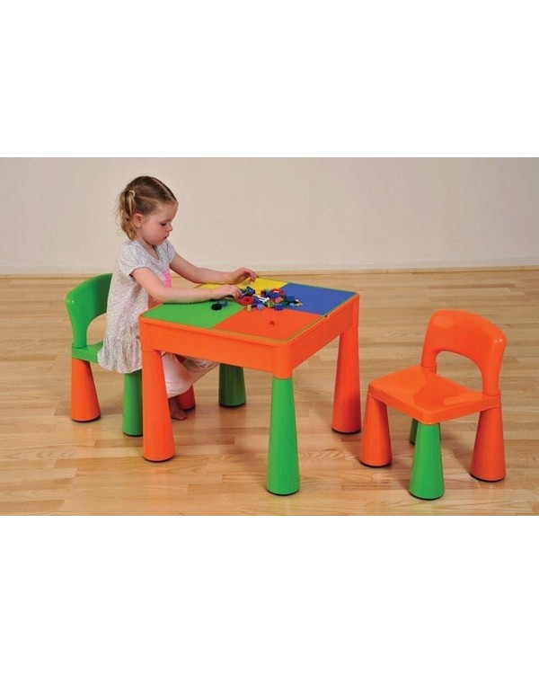 Комплект Tega Baby Mamut столик и два стульчика MT-001 ORANGE-GREEN 5902963070661