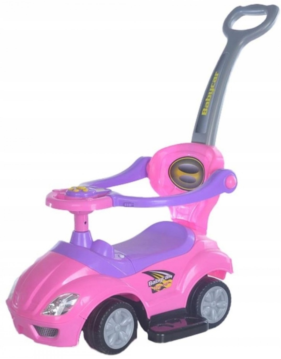 Baby Mix 301 Автомобіль 2 В 1 Зі Звуком Рожевий. Ходунки штовхач ходунки 3в1 іграшковий автомобіль з ручкою