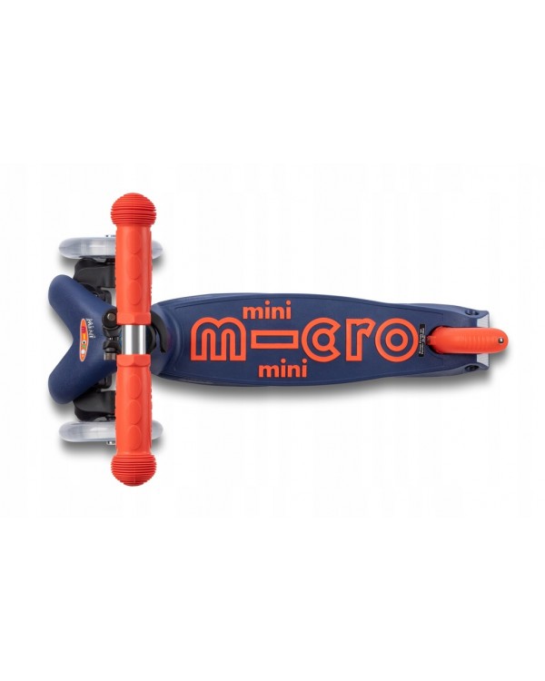 Мікро Міні самокат темно-оранжевий 3 колеса. Mini Micro делюкс складаний триколісний самокат