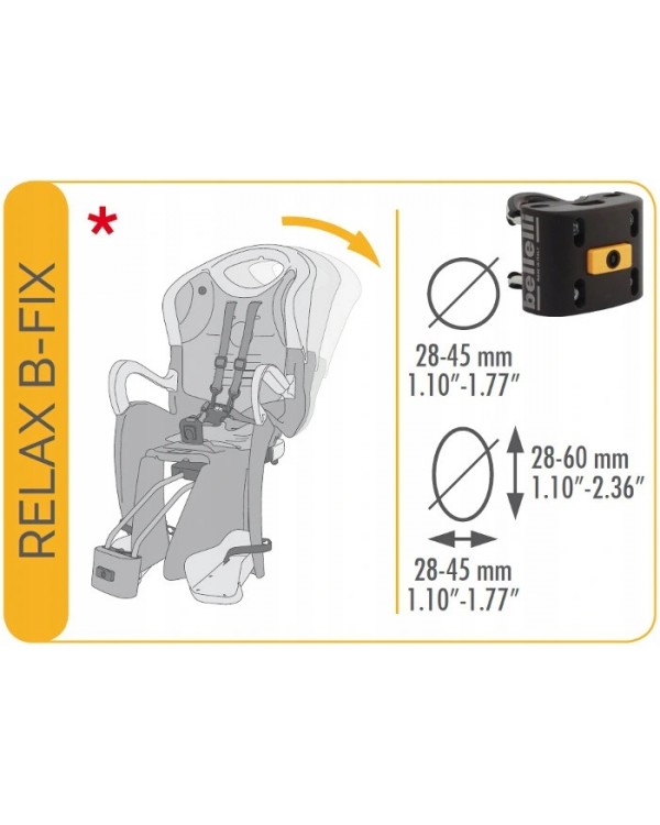 Велосипедне сидіння bellelli Tiger Relax HI-VIZ жовтого кольору. ВЕЛОСИПЕДНЕ СИДІННЯ BELLELLI TIGER З ВІДКИДНОЮ РАМОЮ