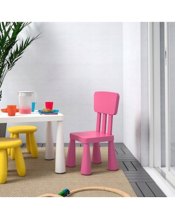 Детский стул Ikea Mammut pink 803.823.21