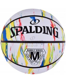 Баскетбольний м'яч Spalding Marble White Red Blue R. 7. SPALDING MARBLE БАСКЕТБОЛЬНИЙ М'ЯЧ 7 STREETBALL