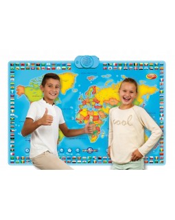 Політична карта світу Dumel DD60853 30 см x 65 див. Dumel глобус карта світу інтерактивна вчить говорить 6+