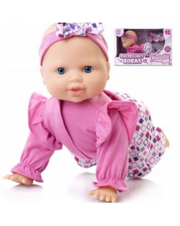 Лялька Наталія малюк повзає 32 см рожевий. Лялька Наталія неоперений малюк базікає плаче сміється