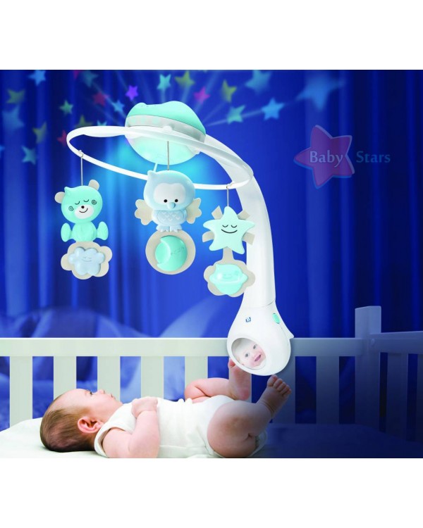 Карусель проектор рожевий B-kids 1164914. B - Kids проектор карусель для дитячого ліжечка 3в1 кольору