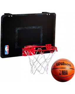 Баскетбольний комплект Wilson NBA Forge Mini Hoop. WILSON NBA FORGE MINI HOOP баскетбольна дошка для дверей + міні-м'яч