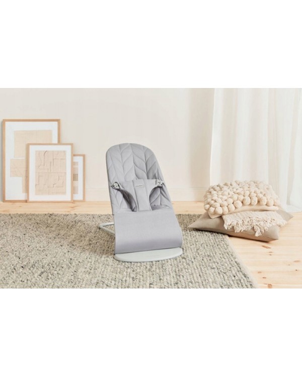 BABYBJORN-шезлонг BLISS Woven, світло-сірий. BABYBJORN Ліжечко DO 13 KG BLISS WOVEN PETAL QUILT LIGHT GREY