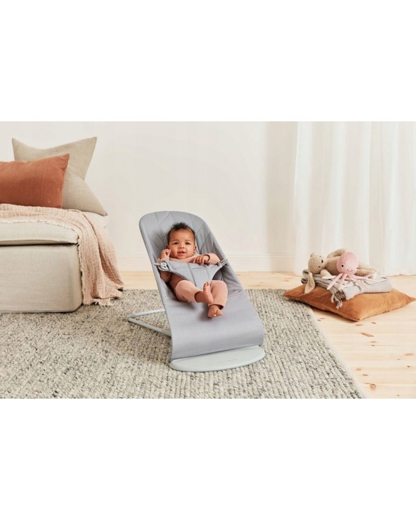 BABYBJORN-шезлонг BLISS Woven, світло-сірий. BABYBJORN Ліжечко DO 13 KG BLISS WOVEN PETAL QUILT LIGHT GREY