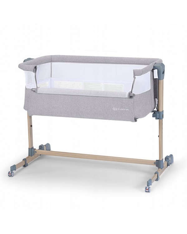 Доставне ліжко-люлька Kinderkraft Neste Air Grey Wood KKLNEAIRGRY00W 5902533915477