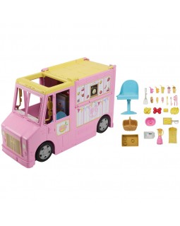 Мобільна стійка для їжі Barbie HPL71. MATTEL Барбі лимонад вантажівку фургон авто HPL71