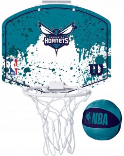 Баскетбольний комплект Wilson NBA Team Charlotte Hornets Mini Hoop. МІНІ-БАСКЕТБОЛЬНИЙ ДОШКА WILSON CHARLOTTE HORNETS NBA