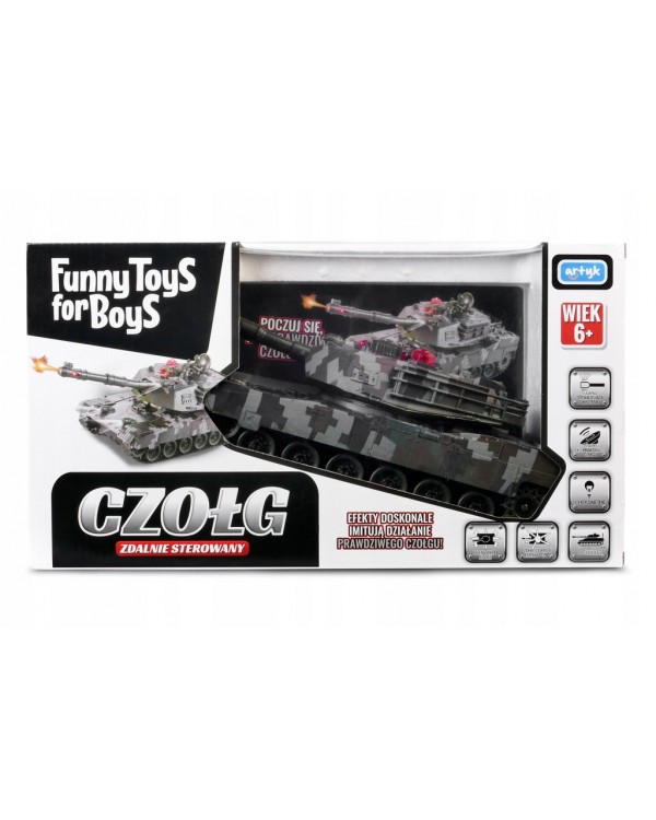 Танк з дистанційним управлінням Artyk Funny Toys for Boys. TOYS FOR BOYS ТАНК З ДИСТАНЦІЙНИМ УПРАВЛІННЯМ ВЕЛИКИЙ R / C