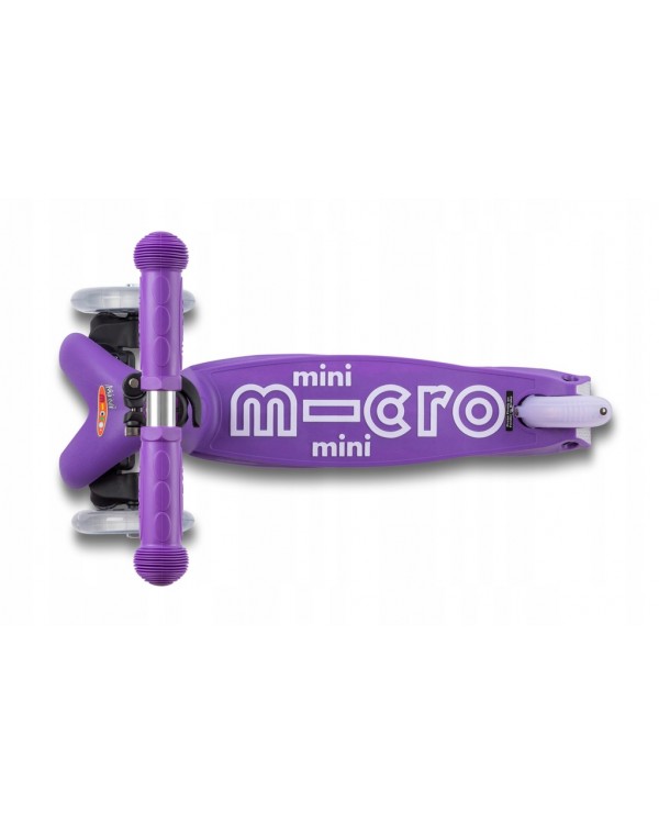 Триколісний самокат Micro Mini Deluxe фіолетовий складаний. Mini Micro делюкс складаний триколісний самокат