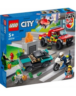 LEGO City 60319 пожежна та поліційна погоня. LEGO CITY ПОЖЕЖНА ТА ПОЛІЦІЙНА ПОГОНЯ 60319