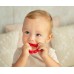 Ортодонтичний прорізувач giligums силіконові відтінки червоного. GILIGUMS DUMEL СИЛІКОНОВИЙ ПРОРІЗУВАЧ ПОЛУНИЦЯ 3М+