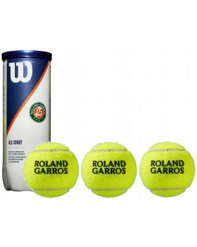 Тенісний м'яч Wilson Roland Garros 3 шт. WILSON ROLAND GARROS All Court тенісні м'ячі 3шт