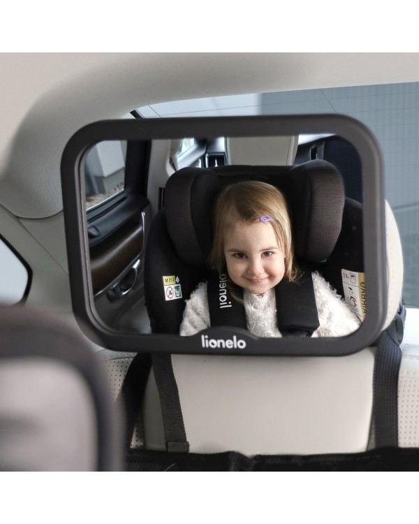 Дзеркало для спостереження за дитиною в автомобілі Lionelo Sett Black Carbon 5903771704151