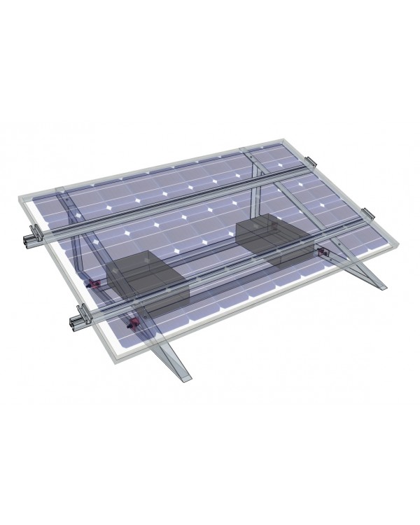 Баластова система кріплень для монтажу 12 шт. сонячних панелей на плоский дах