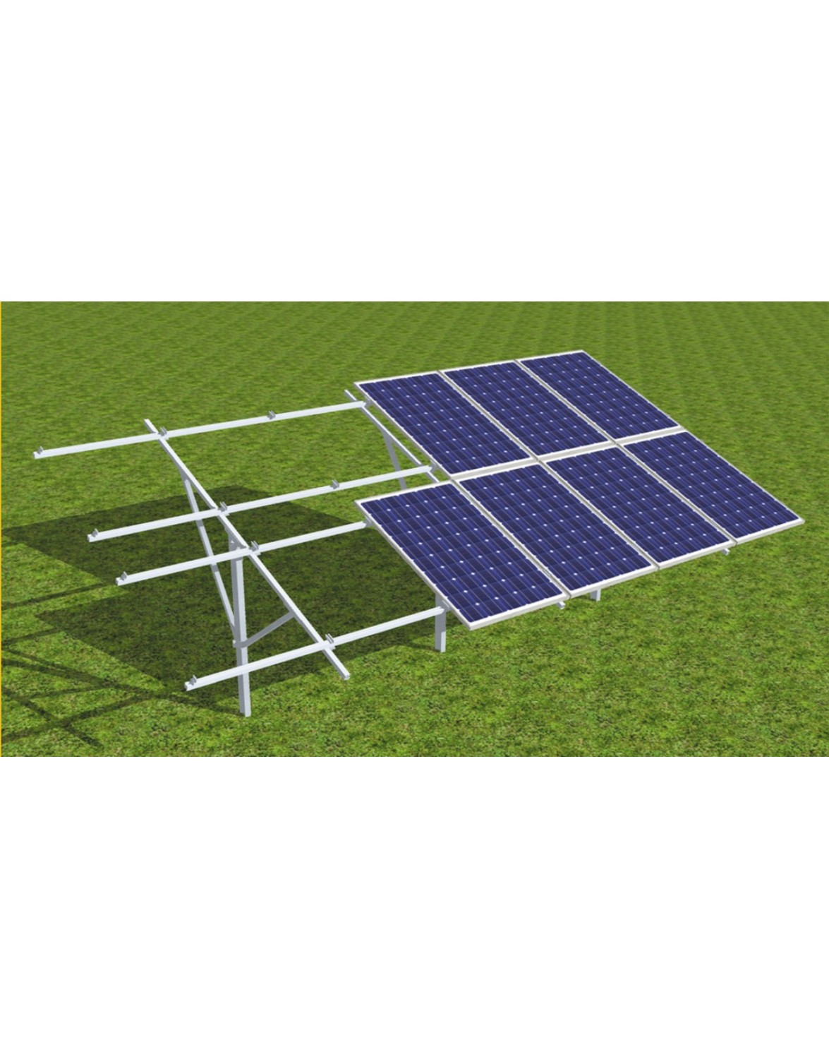 Комплект кріплень для монтажу сонячних батарей на ґрунт 30кВт